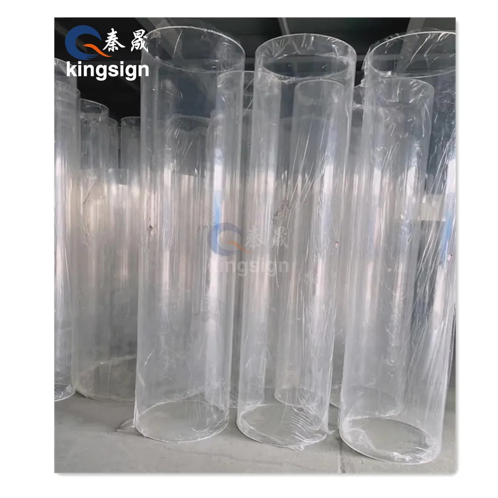 Kingsign 1m 2m 3m length acrylic tube different diameter(50-1500mm) transparent plexiglass tube