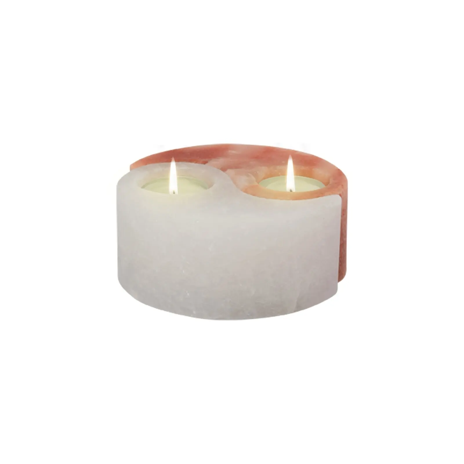 Himalayan Salt Ying Yang Shape Tealight Holders Ying Yang Salt Tealight Holders Ying Yang Himalayan Salt Tealight Candle Holder