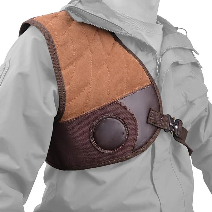 Leather Canvas Shooting Recoil Shields with Durable Construction Solid Fit and Padding for Range Shooting Hunting