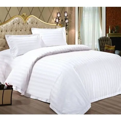 White luxury 100% cotton plain Sateen Hotel Bedding Set Bedsheets available in 210 TC 300 TC 400 TC By Avior