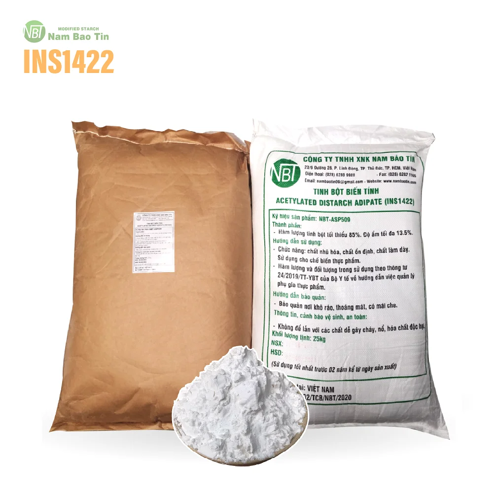 Standard Modified Starch Made From Tapioca Starch Acetylated Distarch Adipate INS1422 High Quality Worldwide Sale