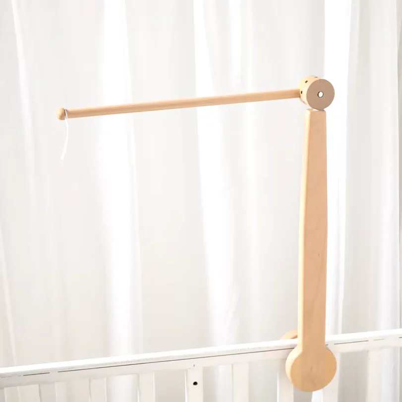 New Design Baby Bed Bell Bracket Wooden Baby Cot Mobile Wooden Baby Mobile Holder Crib Mobile Arm