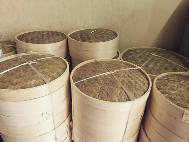 Высокое качество оптовая продажа коммерческий бамбуковый отпариватель для продуктов корзина приготовления пищи кухонный Dim Sum