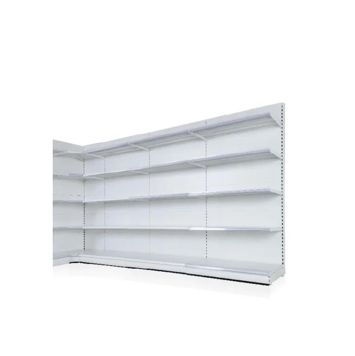 Supermarket Shelves Single-sided Wholesale 4 Layers OEM Service Grocery Store Metal Steel Shelf Heavy Duty Shelving Display Rack