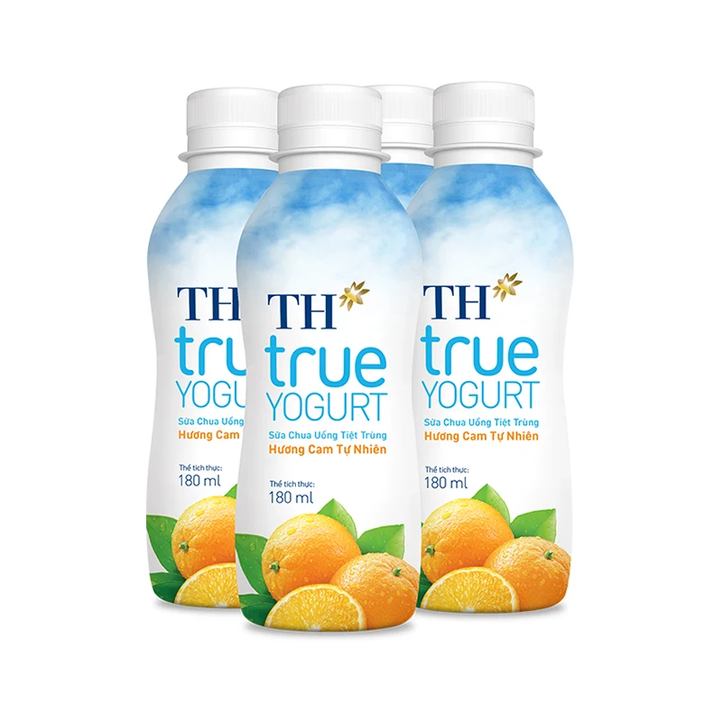 TH True Yogurt - UHT Drinking Yogurt Natural Orange Short Lead Time Dairy Products Nutrition Vitamins Delicious Fruity Yogurt