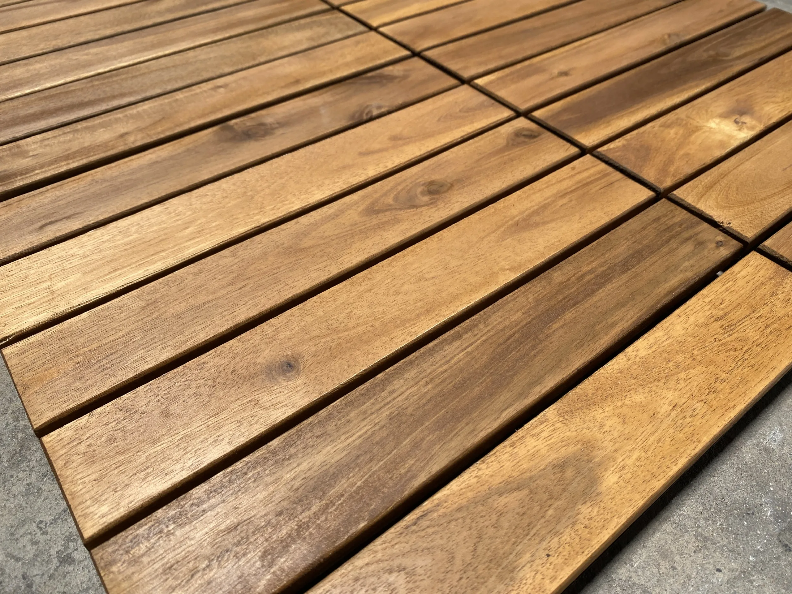 Tiles decking- Using in/outdoor - wood deck tiles 6 slats Interlocking Deck Tiles for Sale From Vietnam