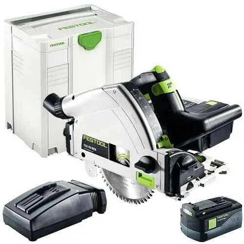Festool TSC 55 Li REB 18 В погружная пила 1x5,2 в качестве аккумулятора и TLC зарядного устройства в SYS-5
