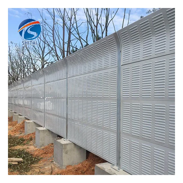 High tensile sound absorbing barrier wall roadway acoustic noise barrier sheet durable louver noise barrier for construction