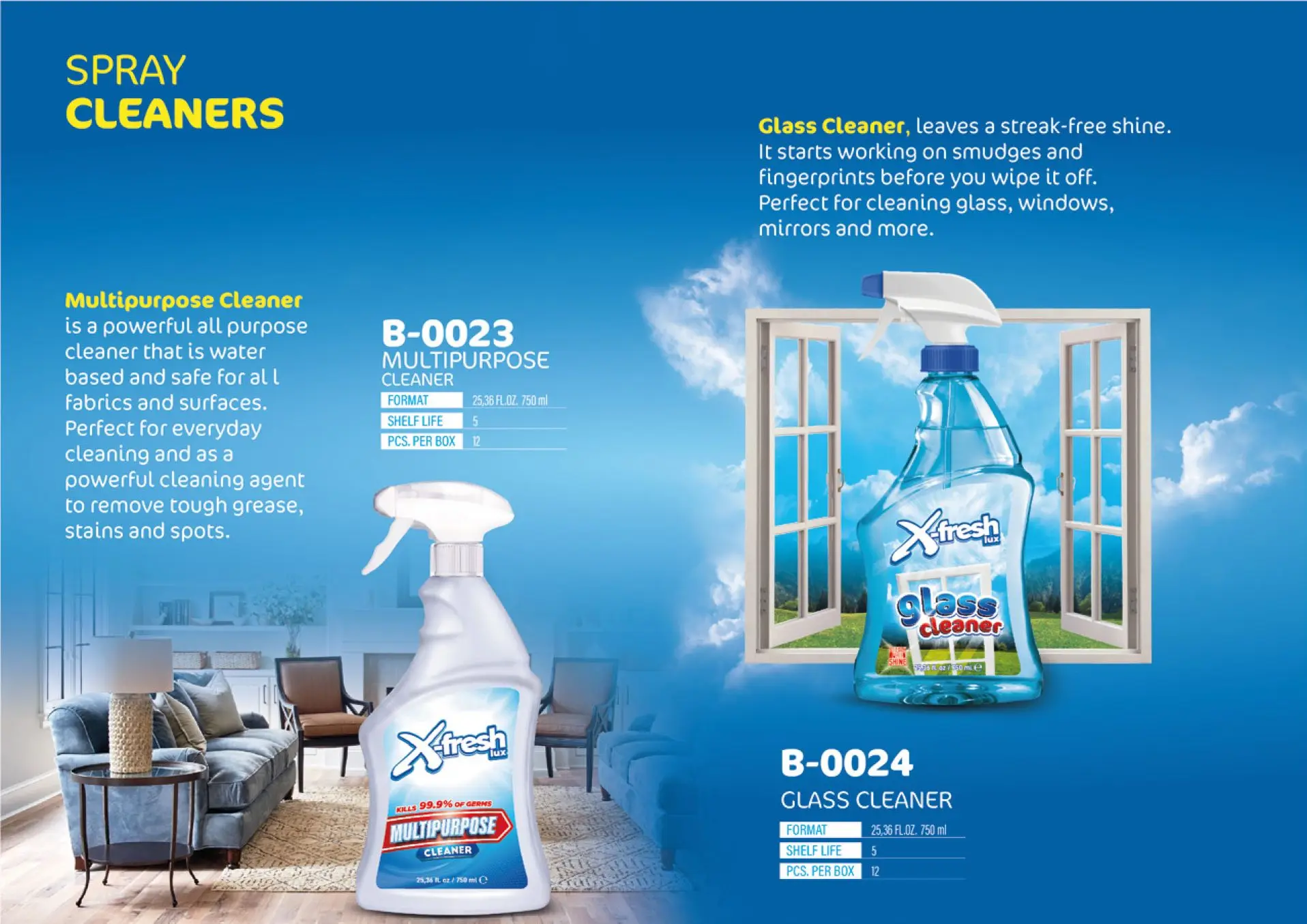 GLASS CLEANER STREAK-FREE SHINE GLASS MIRROR AND MORE  FROM FACTORY READY TO SHIP BEST PRICE QUARANTED