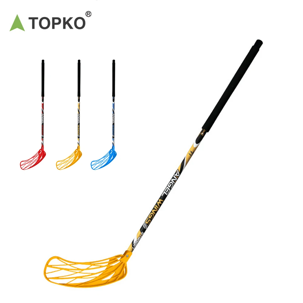 TOPKO High Quality Outdoor Hockey Floorball Stick Light Weight PP Glass Fiber Kids Home Floorball Stick