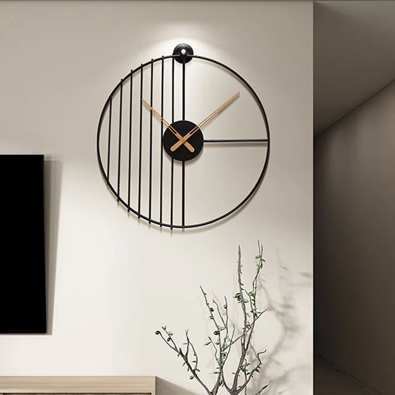 Best Wholesale Luxury Quartz Wall Clock Classic Rustic Wood MDF Material Silent Ticking Dial Unique Handmade Metal Frame Art