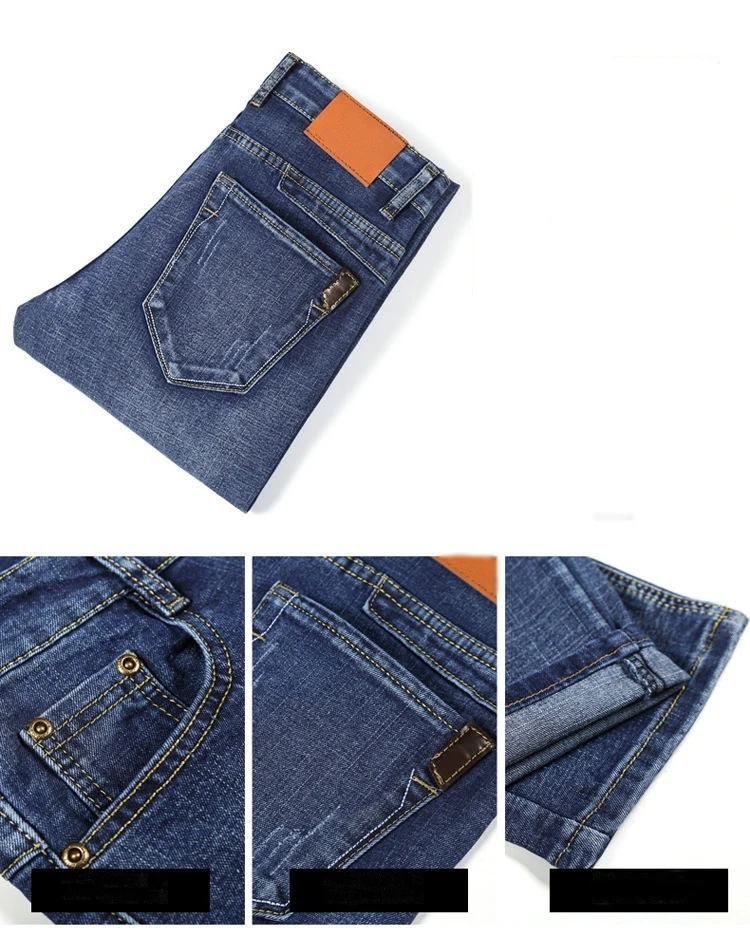 Breathable Denim Pants Men Straight Jeans Stylish Denim Jeans Men Street Wear  Fitting Washed Slim Fit Stretch Pant oem service