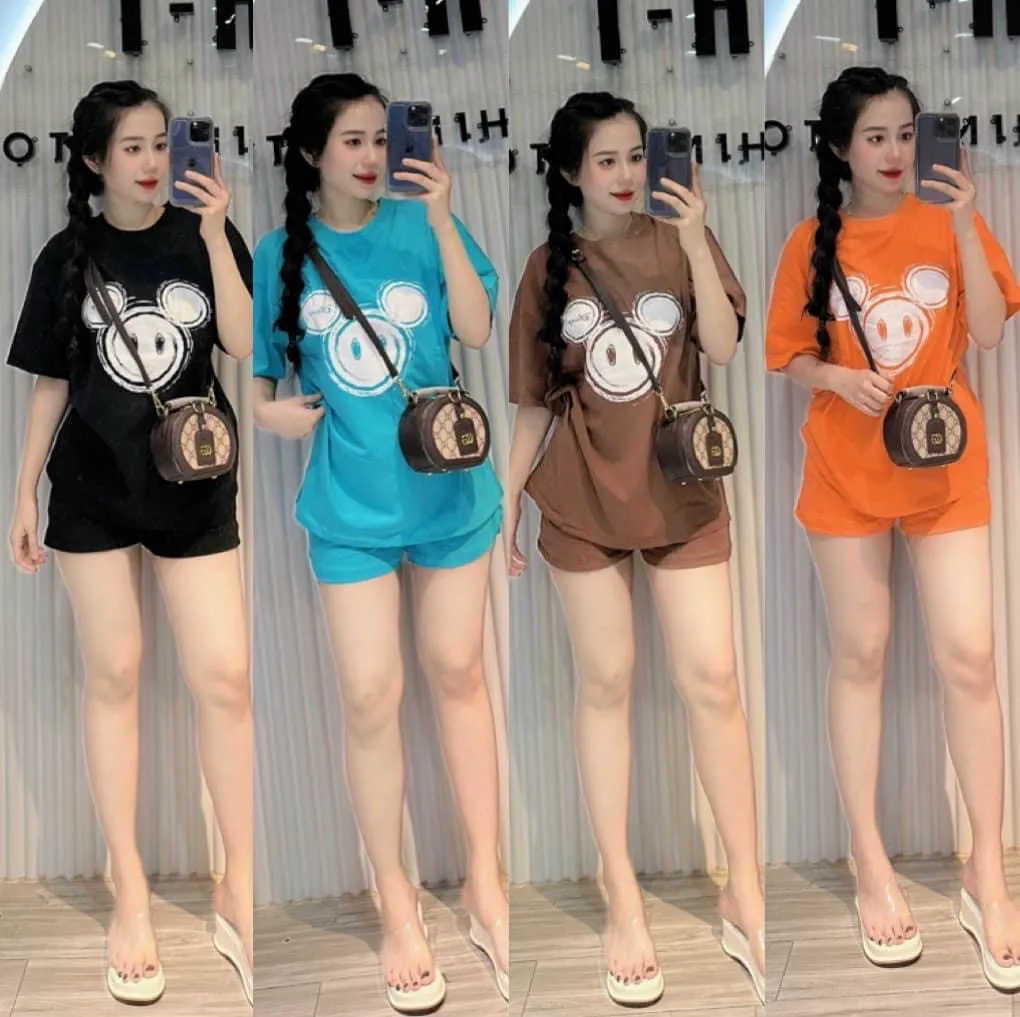 Sort Fashion Two Piece Set Women Clothes Comfortable Natural Fashion Washable Customized Packaging From Vietnam Manufacturer