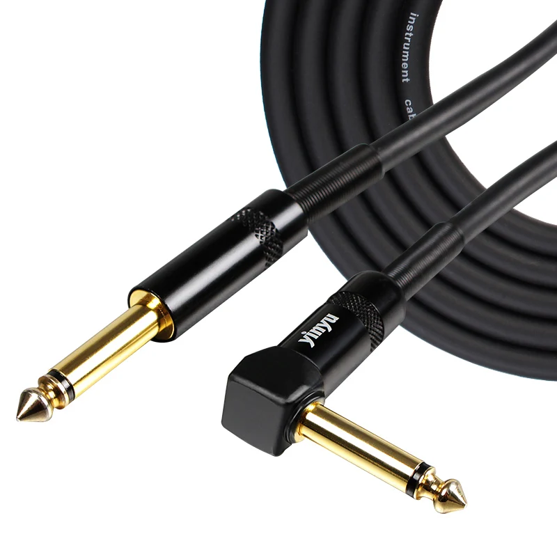 DDP RTS 10ft 3m rgiht angle 22AWG 6.35mm 1/4 Inch instrument guitar cable for Electric Guitar