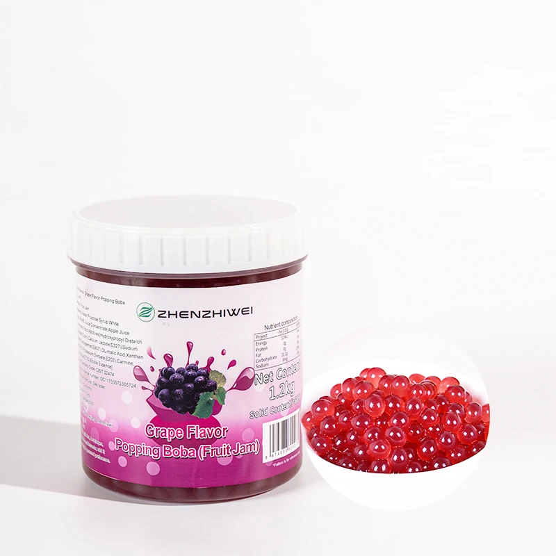 Factory Direct Discounts Halal Delicious Grape Juice Balls Fruit Good And Stable In Quality Grape Flavor 1.2kg Popping Boba
