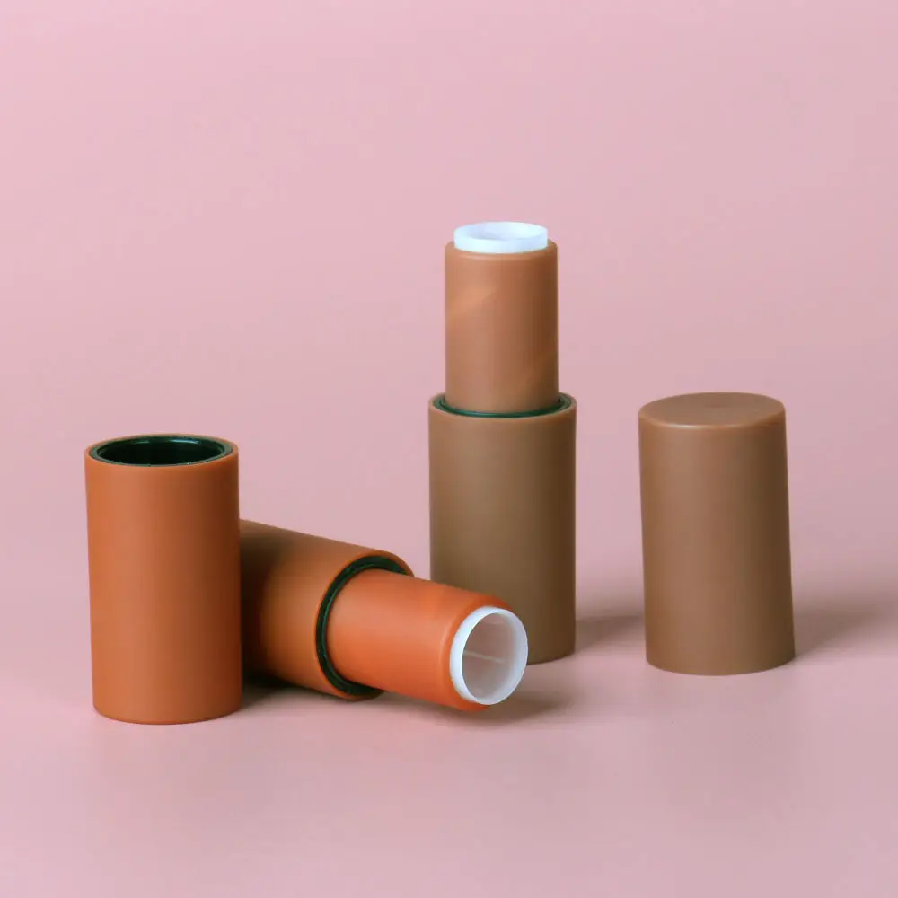 Magnetic Lipstick Lip Balm Packaging Container Empty Plastic Round Matte Lipstick Tubes