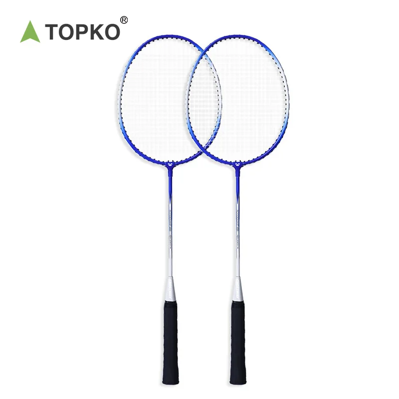 TOPKO Outdoor Backyard Games Iron Alloy Badminton Rackets Durable Light Weight Professional Badminton Thread Rackets