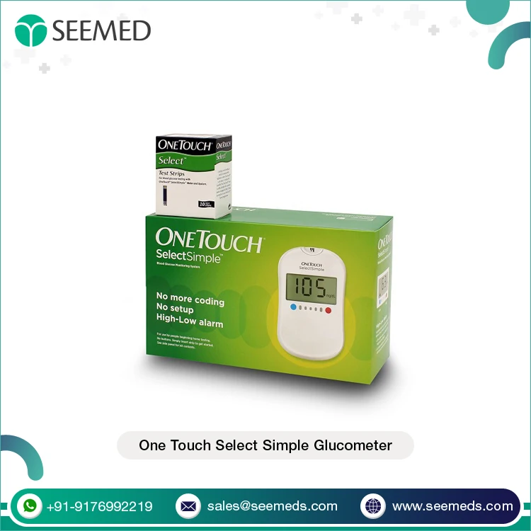 Easy to Use Color and Audio Alerts Household Medical Device High Accuracy One Touch Select Simple Glucometer