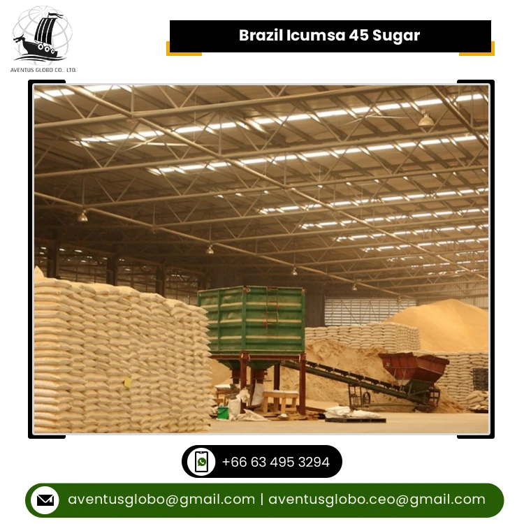 Exporting Pure and Natural Sweet Premium Wholesale Supply Refined Brazil Icumsa 45 Sugar from Supplier