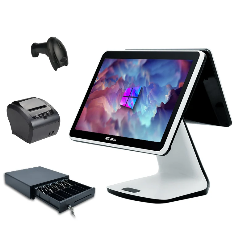 New design J1900 all in one cash register pos touch system for sale