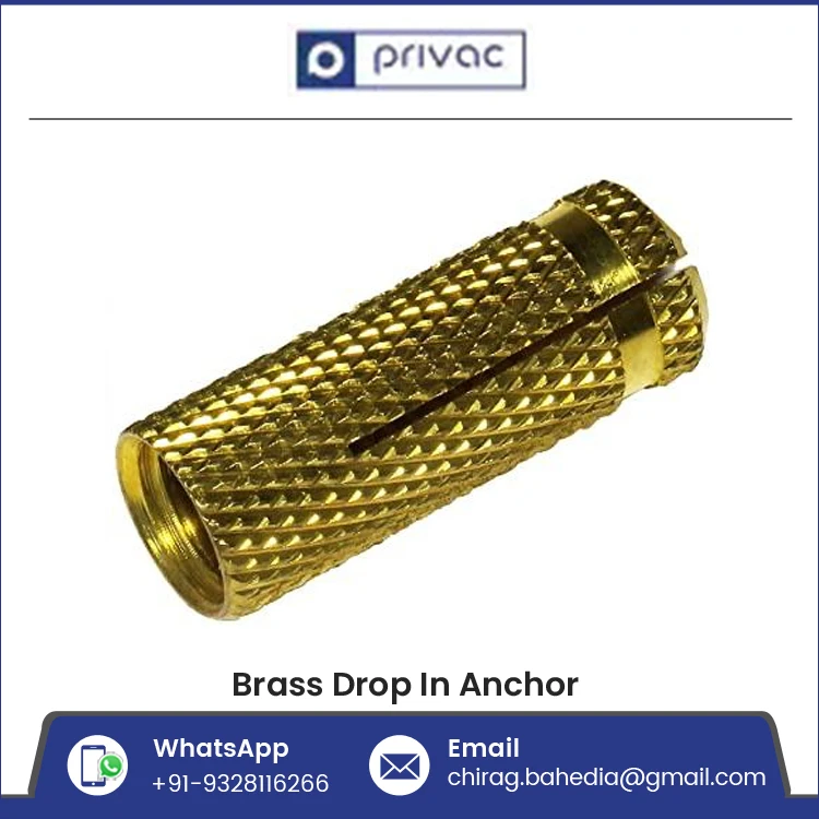 Heavy Duty Brass Collet M8 Brass Drop-in Anchor M8