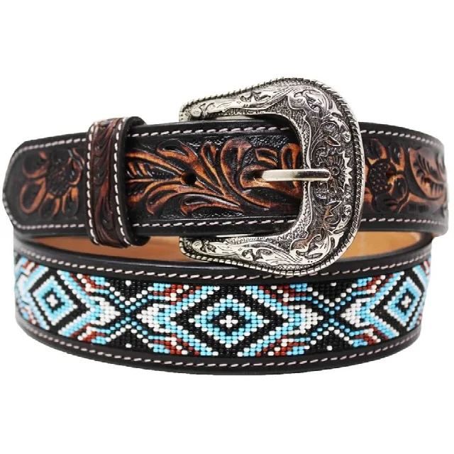 Hand Tooled Western Style cowgirl cowboy beads belts