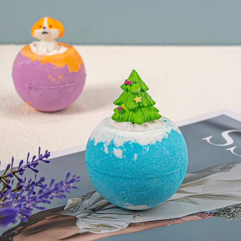 Wholesale Luxury Kids Body Care Relaxing Dog Bathbombs Fizzi Cbd Bubble Fizzy Organic Bath Bomb With Toys Inside Gift Set