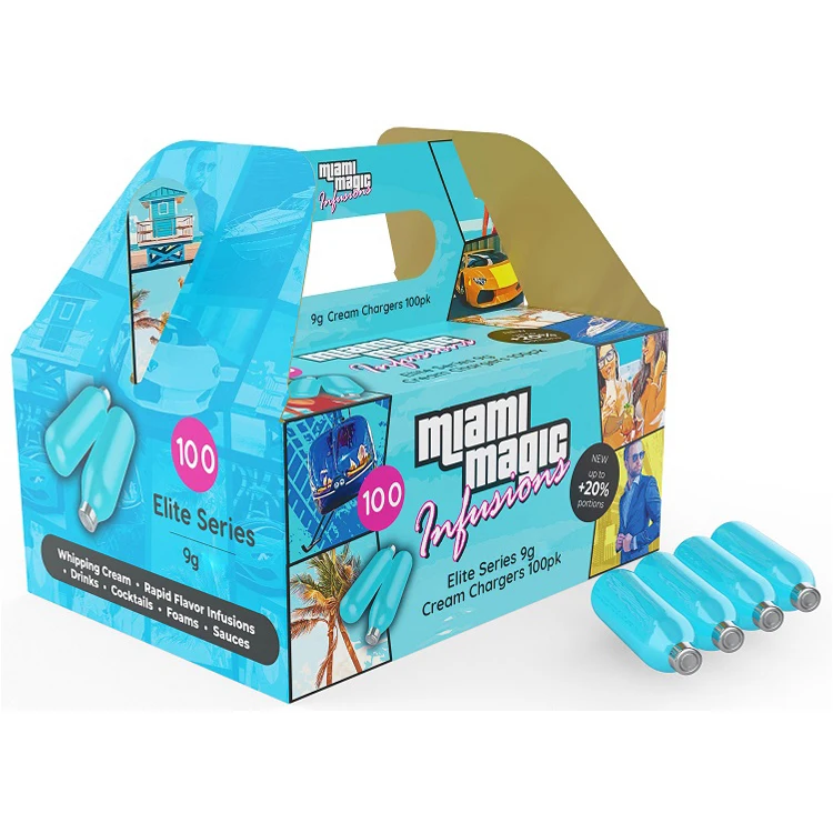 Exceptional Quality Widely Selling 100 Pack 9g Miami Magic Whipped Cream Charger at Low Market Price