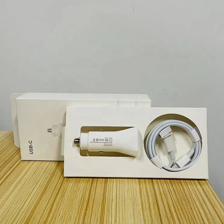 Top Selling Products 20W PD Original Fast Charging Car Charger With Cable Type C Car Mobile Charger For iPhone  12 13 14