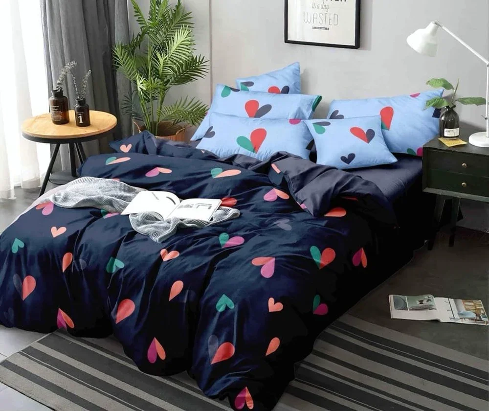 Modern Floral Cartoon Striped Animal Marine Pattern 100% Cotton Fitted Bed Sheets & Pillowcase Sets for Hotels