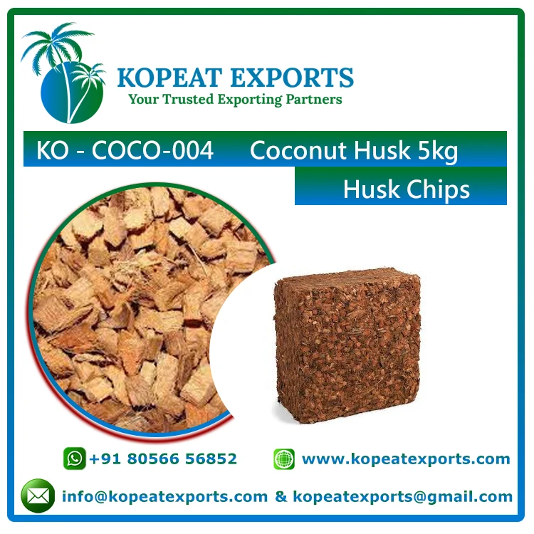 100% Organic Natural Biodegradable Coir Husk 5Kg 100% Natural Coco Peat Husk 5Kgat Affordable Rate With Best Quality From India