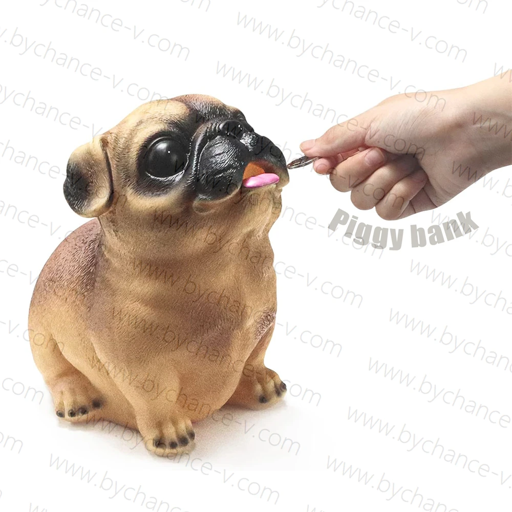 Cute Pug doggy Shaped Piggy Bank for Kids Room Decor Perfect Gift for Dog Lovers and Animal Themed Nurseries