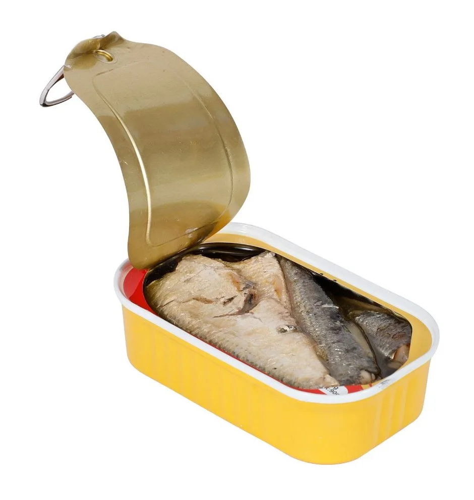 Заводская цена высококачественные консервированные сардины 125 г морепродукты в рассоле растительных маслах