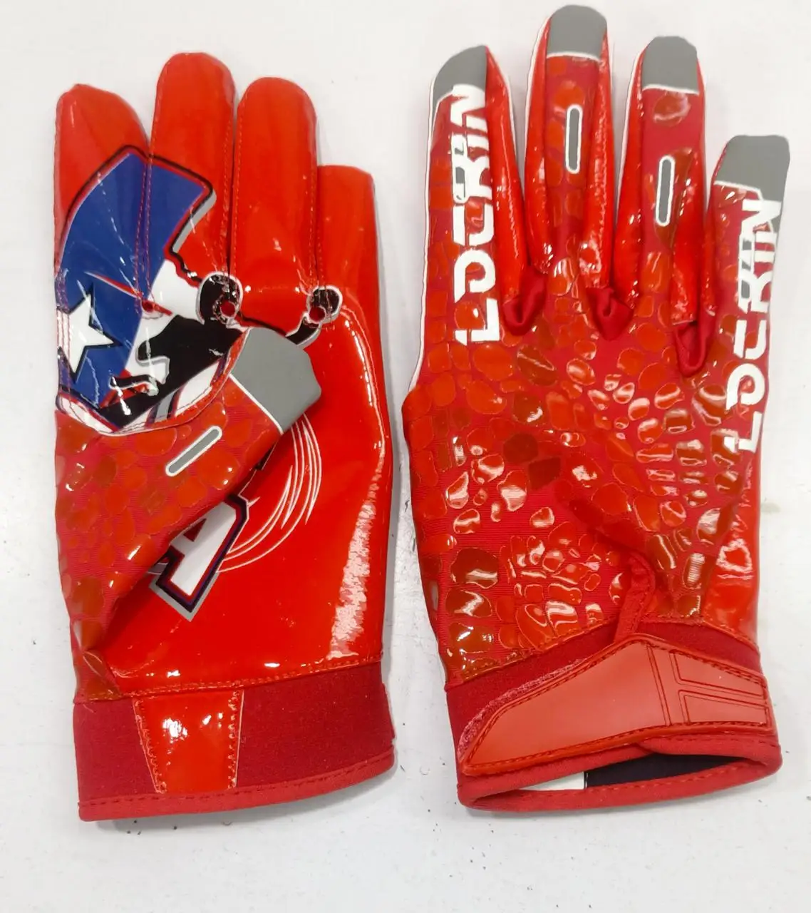 Breathable Heavy Duty American Football Gloves New Style American Football Gloves Sticky Palm Good Grip Higher Quality Gloves