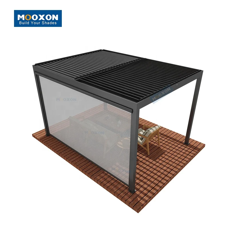 OEM ODM Wholesale Electric Kitchen Smart Roller Outdoor Fabric Blackout Shade Windproof Motorized Screen Zip Track Blinds