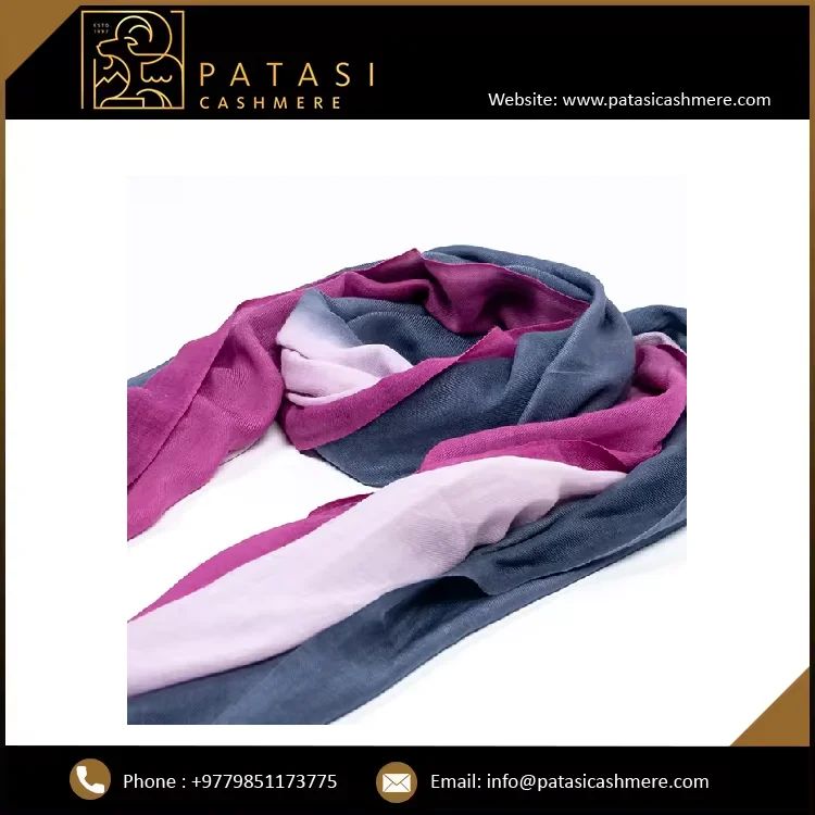 Affordable Winter Cashmere Scarf ColorfulHijab for Women Cheap Nepal Merino Wool Scarf Colorful Dip Dye Wrap