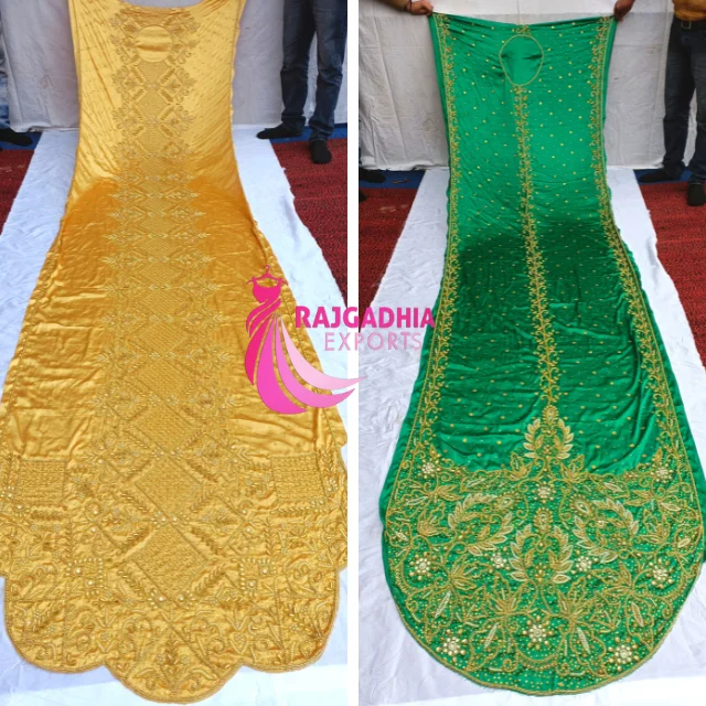 Bridal Women Somali Dirac Dress for Clothing Silk Fabric Luxury Somali Sets for Wedding