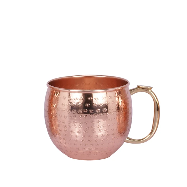 Manufacturer of Hammered Moscow Mule Mug Solid Copper High Quality Moscow Mule and Vodka Copper Mug