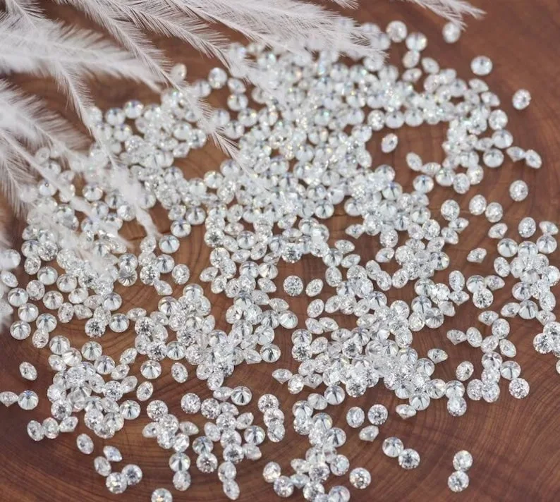 Wholesale Real Loose Lab Diamonds 0.1 Carat HPHT Melee Size Lab Grown Round White DE VVS Synthetic CVD Diamond Buy