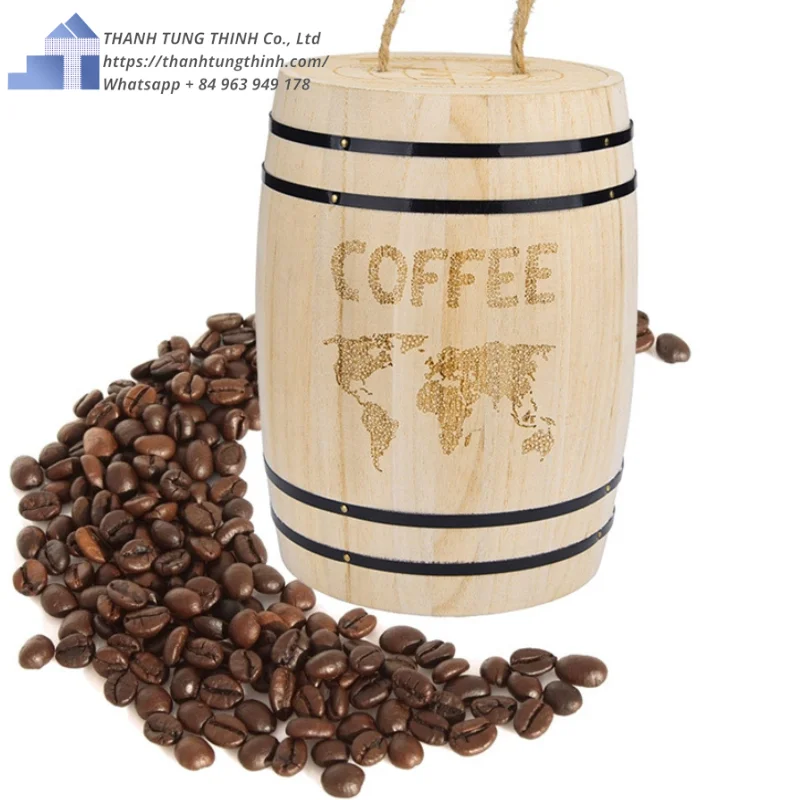 New Item 2024 High quality Beech wood box for coffeeand tea storage for wholesaler WhatsApp +84 937 545 579