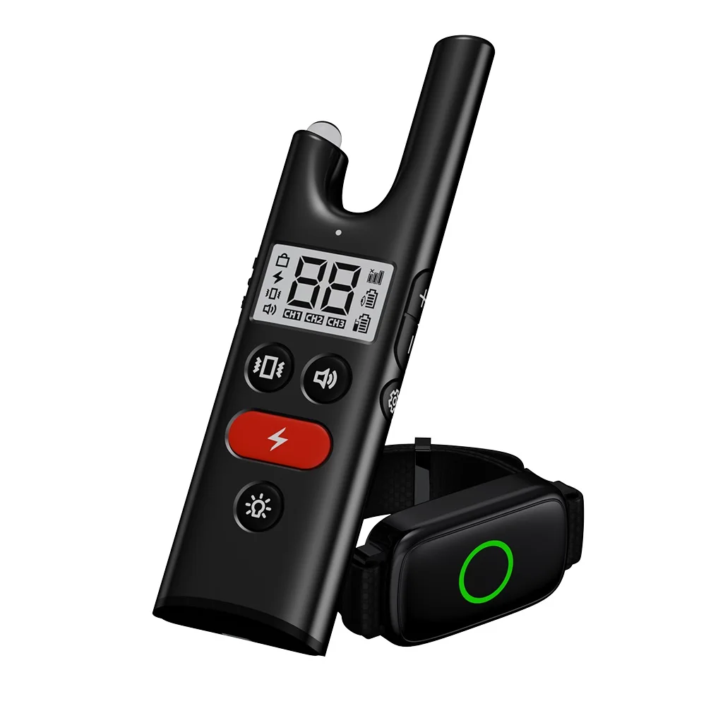 Wholesale 1000 meter wireless electronic dog training collar with remote beep vibration shock