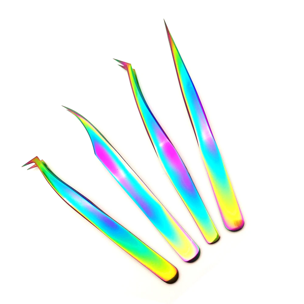 High Quality Stainless Steel Lash Volume Eyelash Extension Fine Tweezers Private Label LOW MOQ