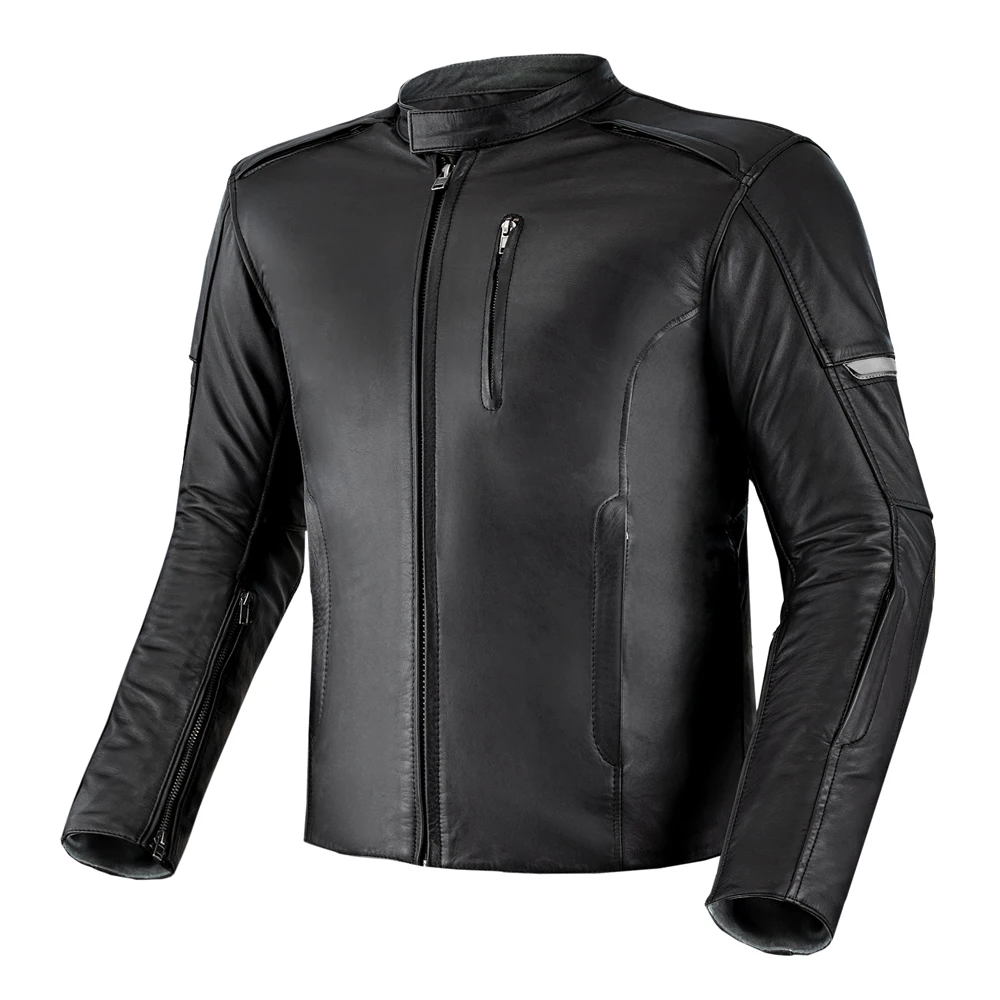CE approved Motorcycle best classic bike riding leather jacket with quilted arms and cowhide 100% Genuine leather