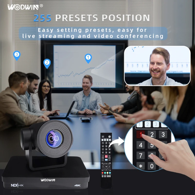 USB SDI 12X 25X Optical Zoom Ultra HD Live Streaming Camera Broadcast 4K PTZ NDI Camera 30X Zoom