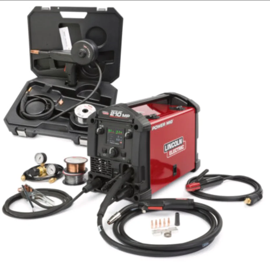 K41951 Electric Power MIG 210 MultiProcess Welder Portable with Wire Feeder Used for Construction Welding Industries New Sales