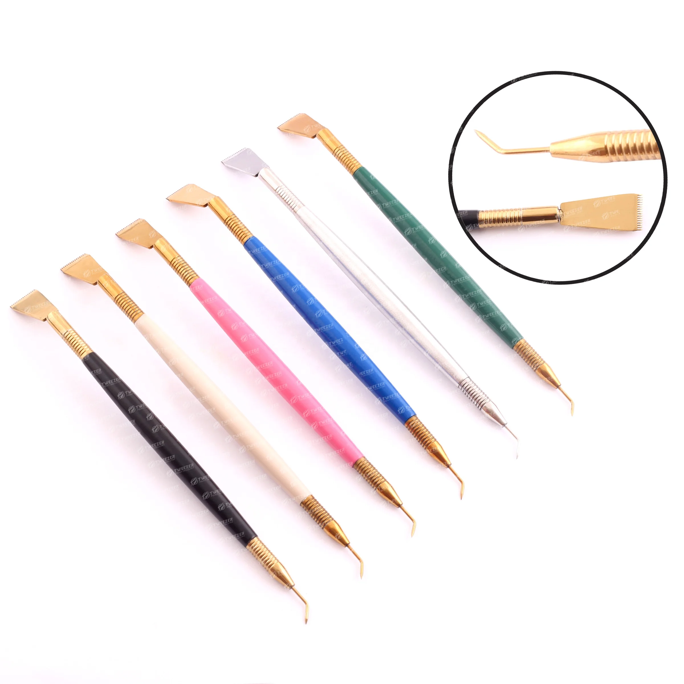 Оптовая продажа высококачественный инструмент для подъема и разделения ресниц из нержавеющей стали прививки с индивидуальным цветом