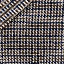 100% Pure Merino Wool Houndstooth Fabric