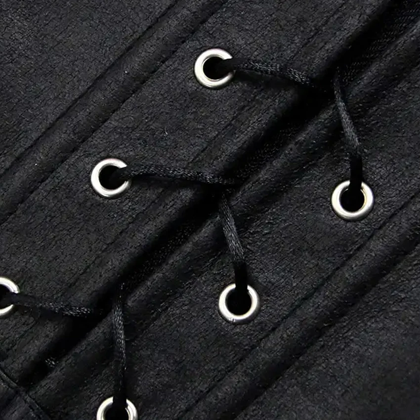 Boned Over Bust Lace Up Corset Bustier Women Steel Boned Waist Training Corset