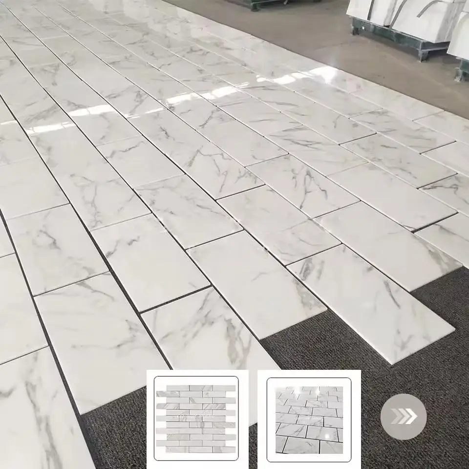 Centurymosaic Calacatta Gold Marble Polished Tile for Floor Interior Wholesale