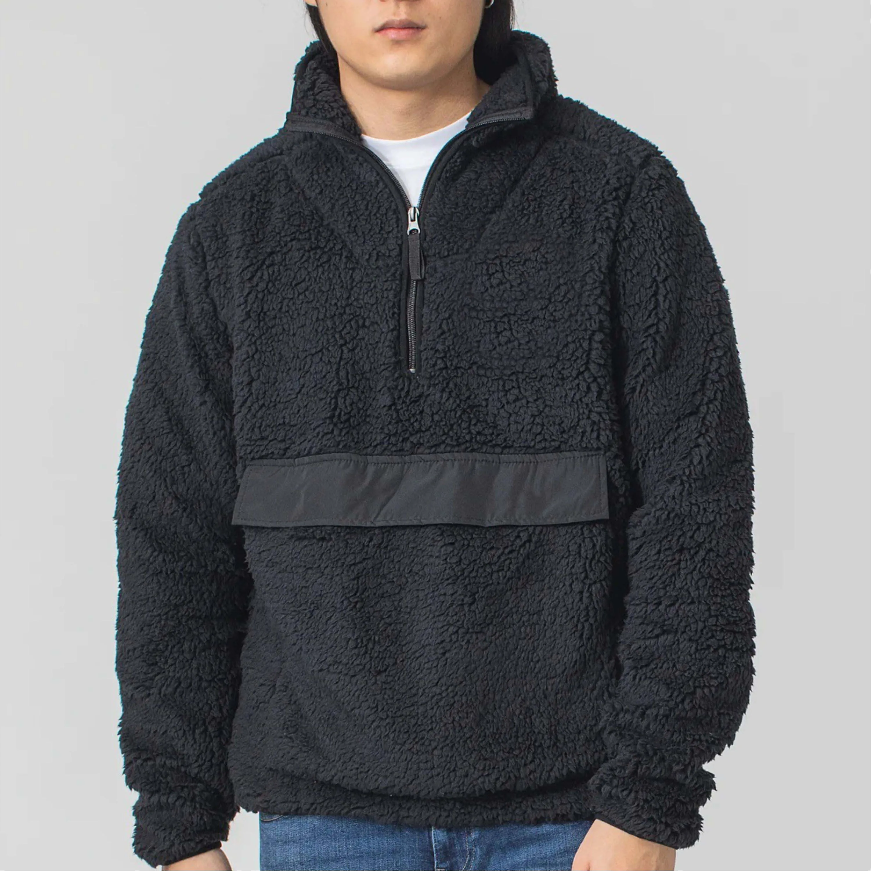 Full-Zip Sherpa Fleece Jacket with Plush Lining - Stylish and Warm Outerwear - Perfect for Everyday Use and Outdoor Adventures